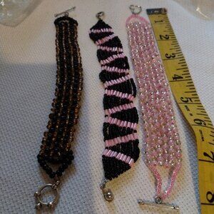 Bundle lot handcrafted bracelet (3)